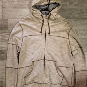 Kane and unke hoodie jacket XL cream and brown